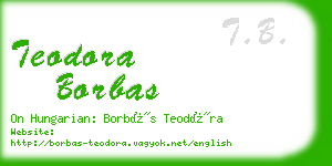 teodora borbas business card